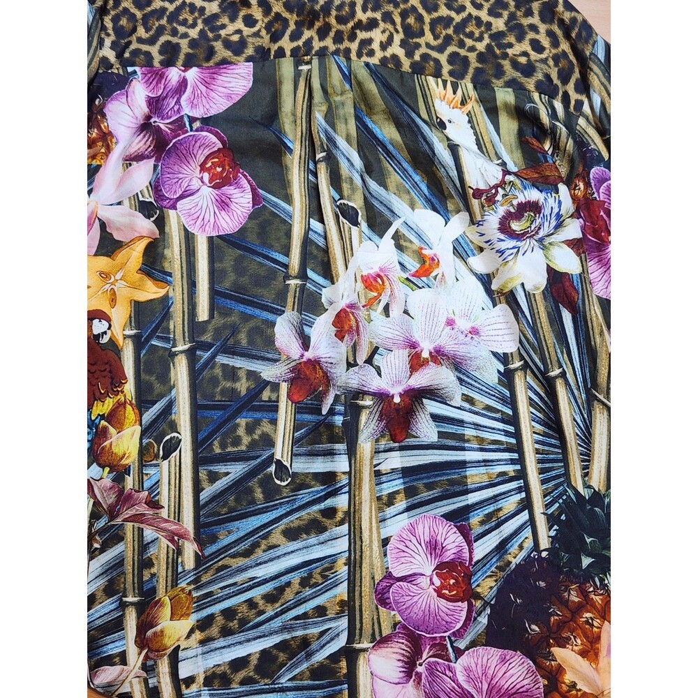Women's Camilla Silk Passport To Paradise Multicolor Oversized Blouse Size Small - Picture 14 of 16